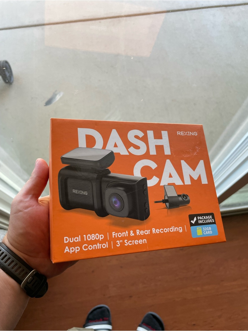 Orange Dual 1080p Dash Cam with Front & Rear Recording